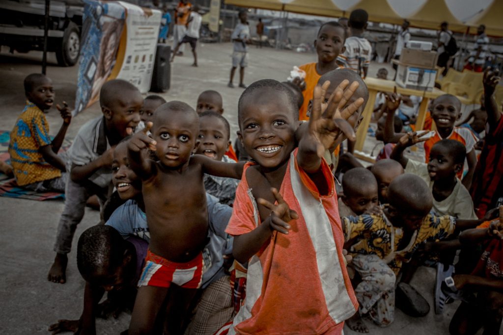 African children on street