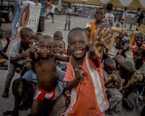 African children on street